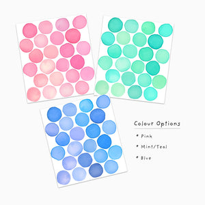 Watercolour Dots Wall Decals - Large