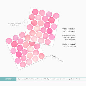 Watercolour Dots Wall Decals - Large