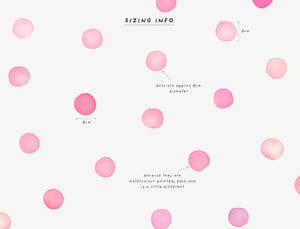 Watercolour Dots Wall Decals - Large