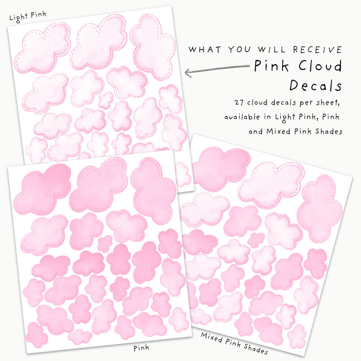 Pink Clouds Wall Decals