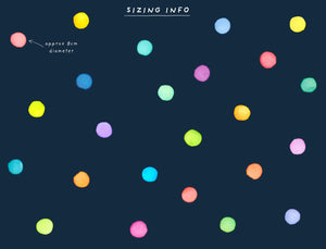 Watercolour Dots Wall Decals - Large