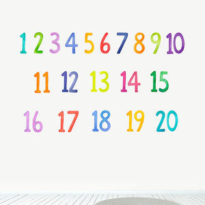 Showing rainbow numbers
