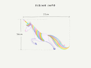 Rainbow Unicorn Wall Decal