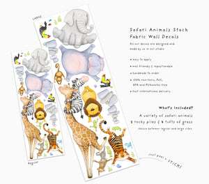 Safari Stack wall decal set information