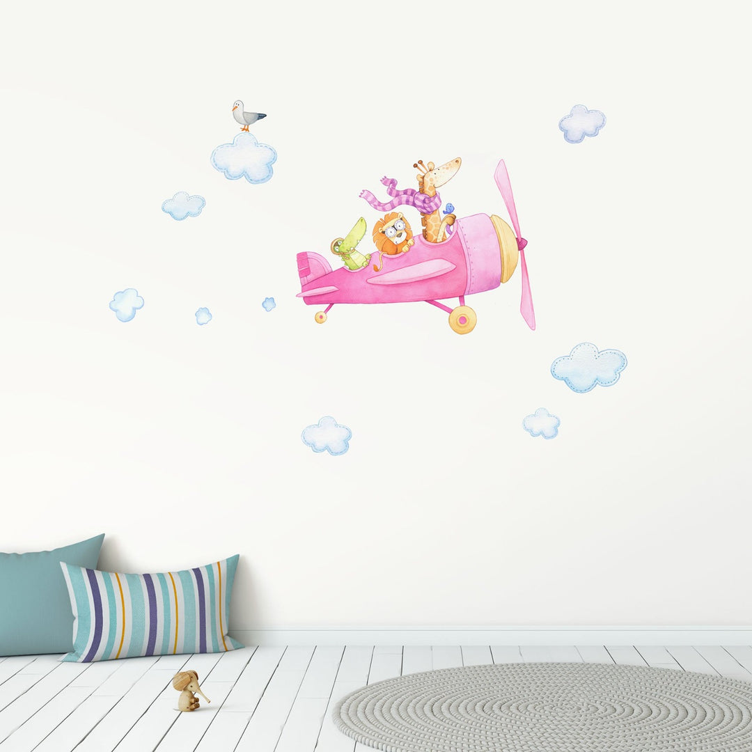 Safari Animal Plane Wall Decals