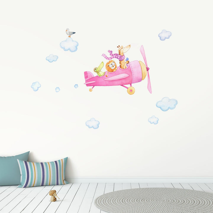 Safari Animal Plane Wall Decals