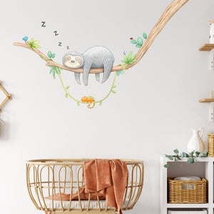 Sleepy Sloth Wall Decal