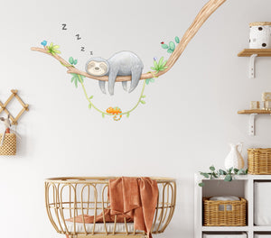 Sleepy Sloth Wall Decal