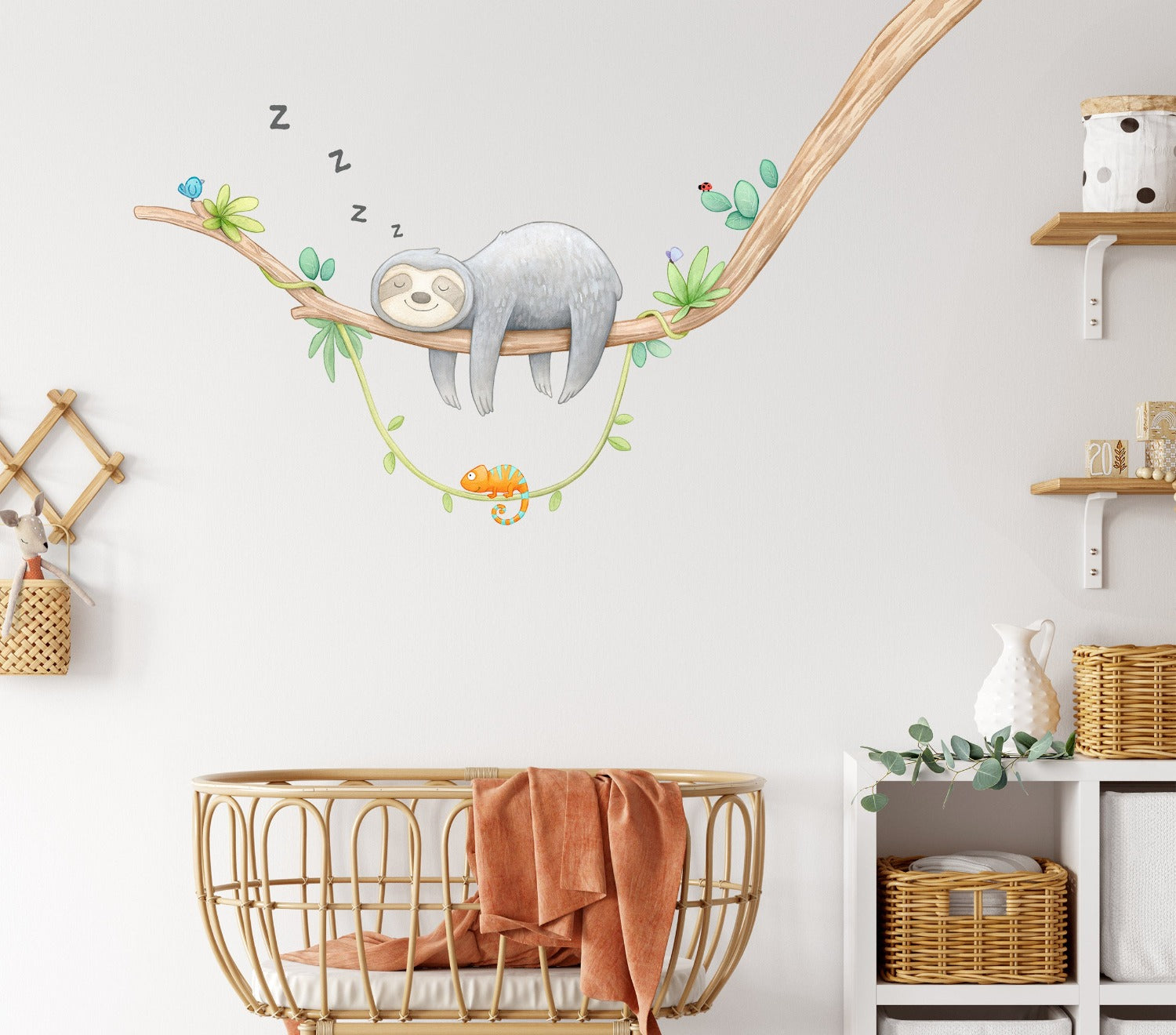 Sleepy Sloth Wall Decal