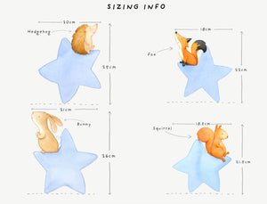 Woodland Stars Animals Night Time Wall Decals