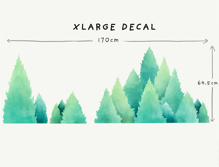 Forest Treetops Wall Decals