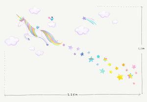 Rainbow Unicorn Wall Decal