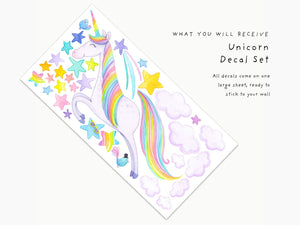 Rainbow Unicorn Wall Decal