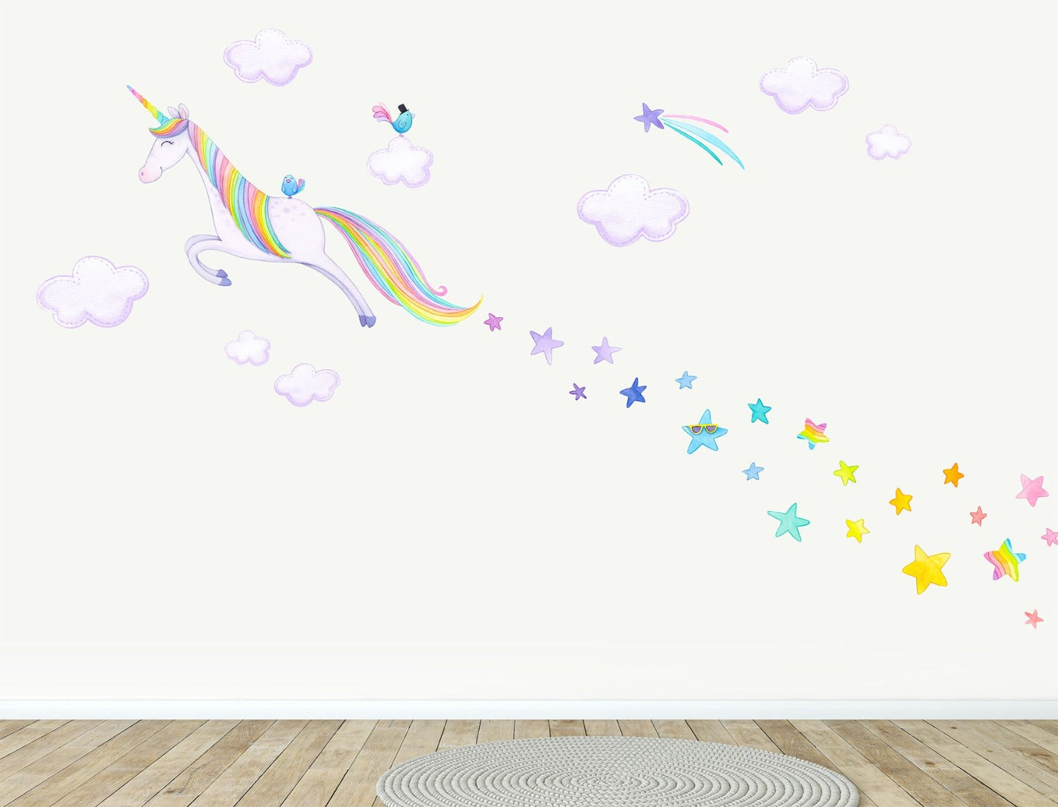 Rainbow Unicorn Wall Decal