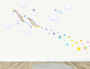 Rainbow Unicorn Wall Decal